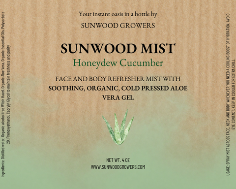 Sunwood Mist Honeydew Cucumber label