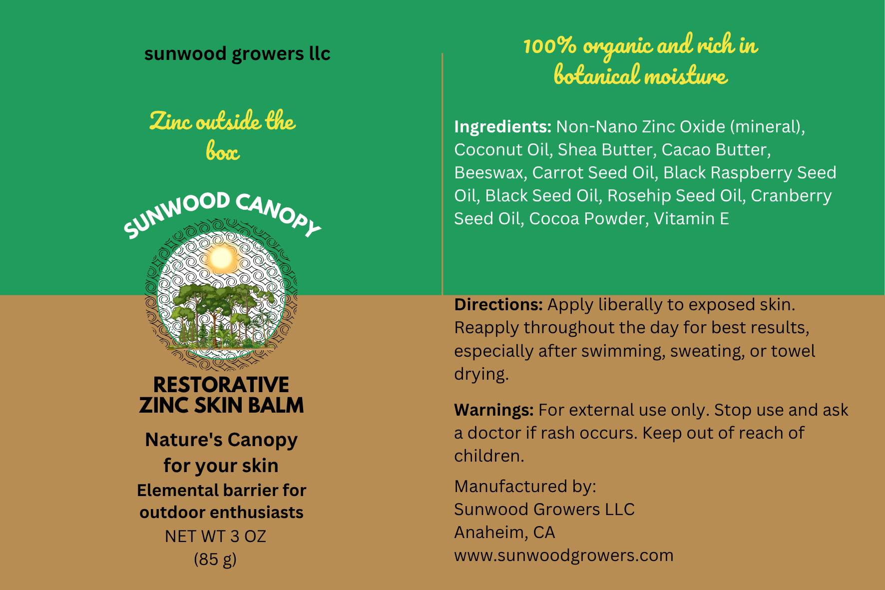 Sunwood Canopy Restorative Zinc Skin Balm