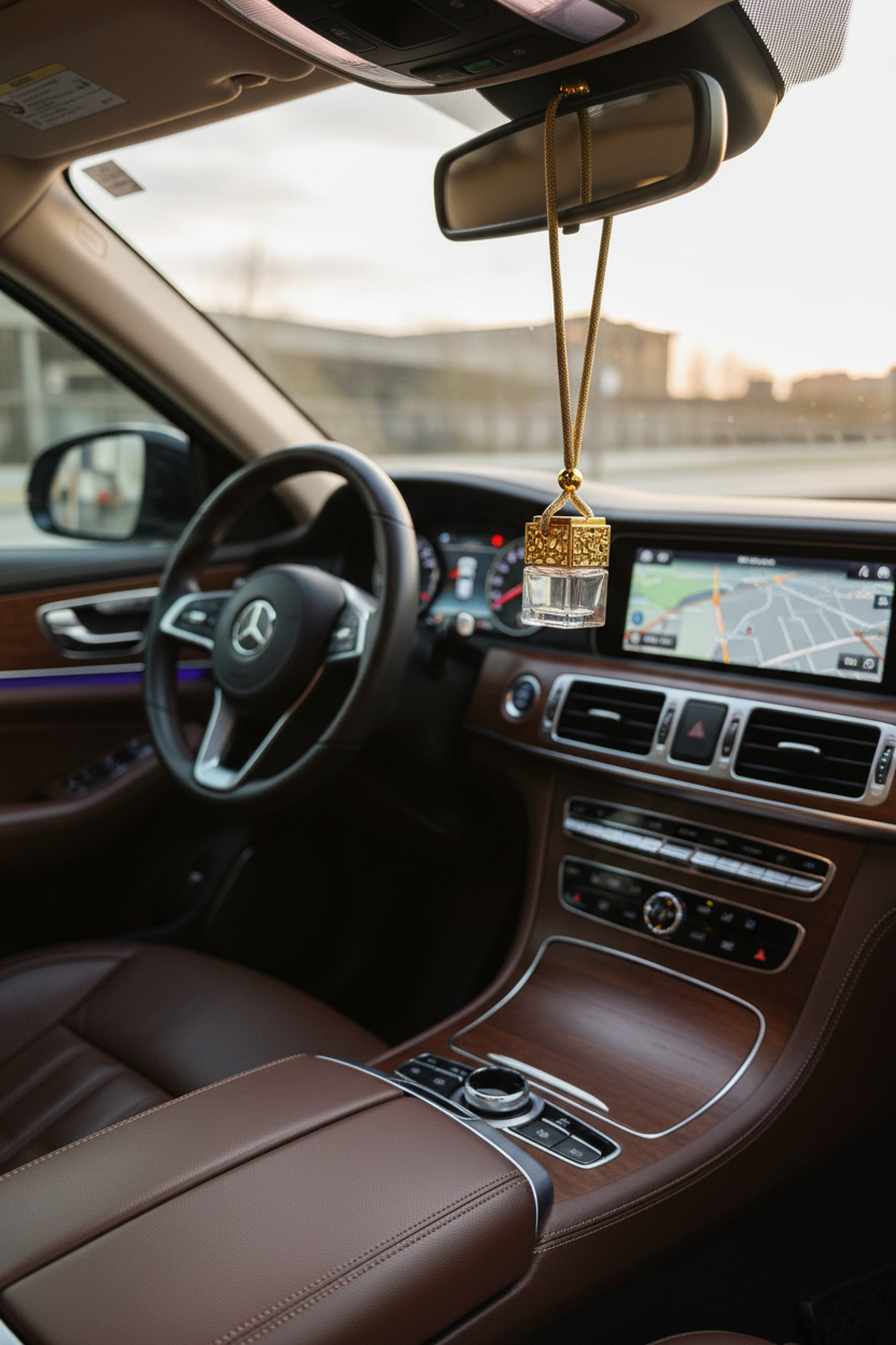 Gold diffuser in luxury car